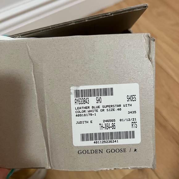 Golden Goose Super Star White Gold Green Sneakers Women EU 40 US 9 Like new - Picture 4 of 8